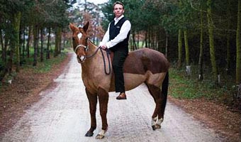 Hedley Aylott on one of his polo ponies. The success of his online marketing company has enabled him to expand his interest in the sport, and he founded the White Rose Polo Club last year.