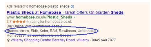 Google's new PPC ad listings Google's new PPC ads show brand names