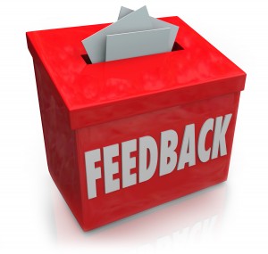 Feedback box Red feedback box