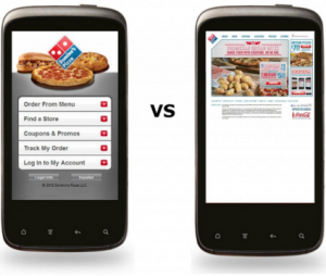 Desktop site vs mobile optimised site