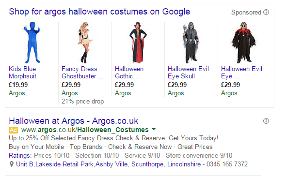 Google Shopping now displays price drops Example of price drop annotations in Google Shopping